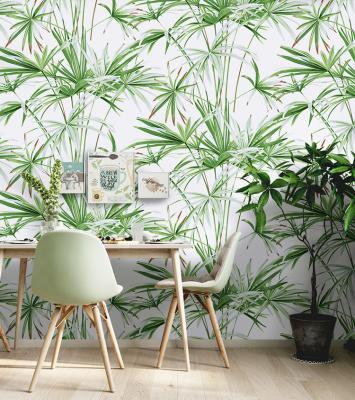 China 2021 Modern Chinese Good Quality Beautiful Flower Tree Designs PVC Wallpaper for sale