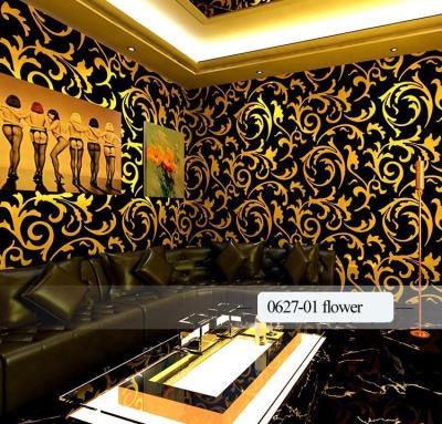 China Country 3D Best Brand Wallpaper Designs Gold Wallpaper for sale