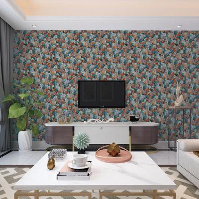 China Beautiful Modern Decorative 3D Brick/Stone/Rock Wallpaper Commercial Household Wallpaper for sale