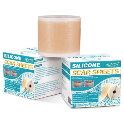 China Effective ALIVER Health Care Surgery Scars Treatment Aliver Silicone Scar Removal Sheets Belly Surgical Facial Leg Body,Silicone Scar Sheets for sale