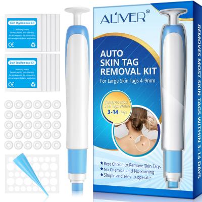 China Skin Tightening ALIVER Auto Skin Tag Removal 3-14 Days Fast Easy Skin Large Tag 4-9mm Auto Skin Tag Remover Pen for sale