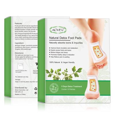 China Customizable External ALIVER OEM Relax Body To Relieve Fatigue Deep Sleep Foot Care Patches, Wormwood Ginger Foot Patch for sale