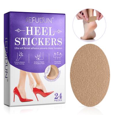 China American and European SEFUDUN elastic breathable flannel heel insoles pressure sensitive adhesive pads, high heel pads, heel cushion pads for sale