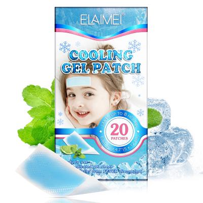 China America and European ELAIMEI Hydrogel Non-Medicated Physical Safety Skin Friendly Fever Gel Reducing Cooling Patch for sale