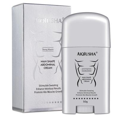 China AIQIUSHA Private Label Male Abdominal Muscle Cream, Body Care Firming Skin Natural Weight Loss Burn Waist Fat Slimming Cream for sale