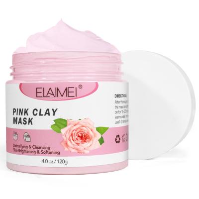 China ELAIMEI Pink Moisturizer Deeply Hydrated Oil To Control Skin Repair Vegan Mud Clay Facial Massage Detoxifying Cleansing Mask for sale