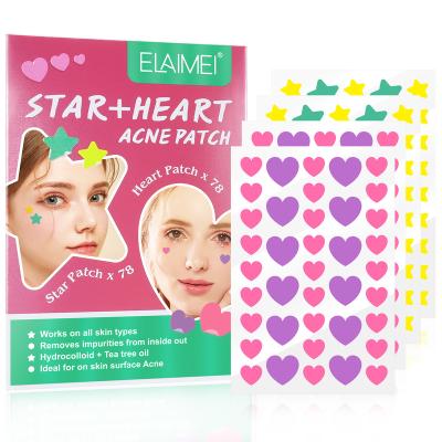 China Skin Revitalizer ELAIMEI Private Label Tea Tree Oil Spot Dots Treatment Pimple Healing Acne Correction Hydrocolloid for sale