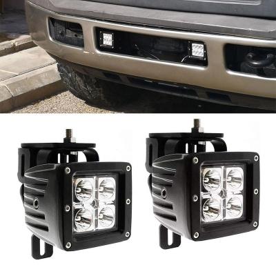 China No Modification or Drilling Required LED Pod Light Fog Lamp Kit For Ford F250 F350 Excursion Foglight F450 Hidden Location Bumper Brackets for sale