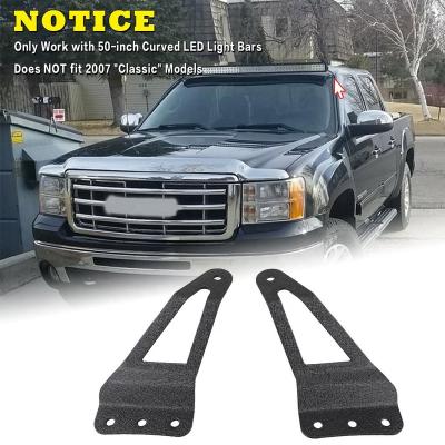 China Sturdy Solid Steel Bracket Led Light Bar Bracket For Chevrolet Auto Roof 50' Lights Bracket For Sierra Avalanche Suburban Silverado Tahoe GMC Yukon for sale