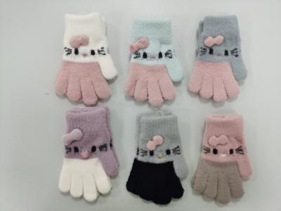 China Custom Logo Winter Knit Gloves for Warmth in Stylish Patterns for sale