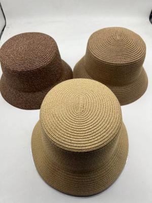 China Charming Womens Wide Brim Straw Sun Hats With Adjustable Chin Strap for sale