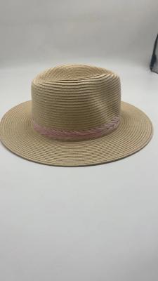 China 4-Inch Crown Straw Hat In Natural For Summer Ladies for sale