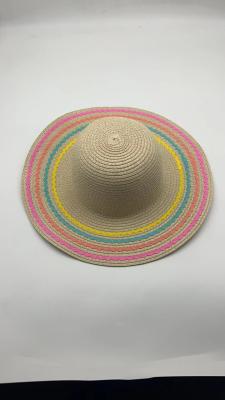 China Adjustable Chin Strap Straw Sun Hats For Women With Ribbon for sale