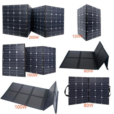 China Portable Smartphone High Efficiency 100W 200W 300W 400W ETF Eusb-c 30w Mono Folding Solar Panel Charger Bag for sale