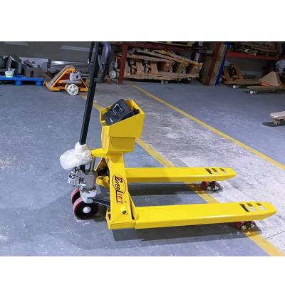 China Restaurant Hot Sale Manual Pallet Jack With Ladder Hand Pallet Truck 2000kg 2500kg 3000kg Ladder Pallet Jack for sale