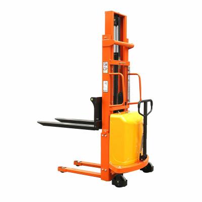 China Restaurant EVERLIFT SEM1020 SEM1520 Semi Electric Stacker 1t 1.5t 2t 1600mm-3500mm Max Lift for sale