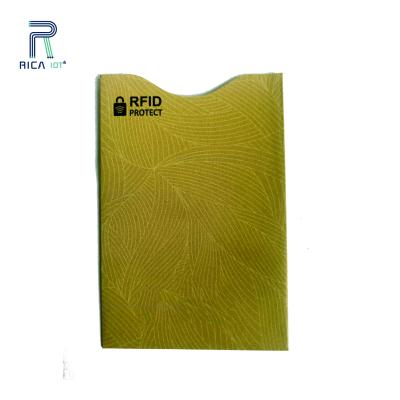 China Waterproof / Waterproof Copper Plate Paper Sleeve For RFID Credit Card Protection for sale