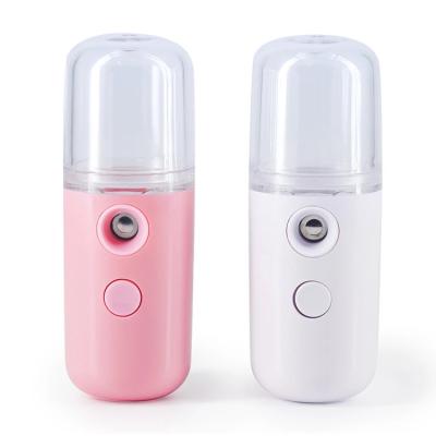 China Mini Nano Mist Sprayer Household Portable Handheld Refillable Water 30ml Moisturizer Care Steaming Face Nebulizer Hydration Customs Logo for sale