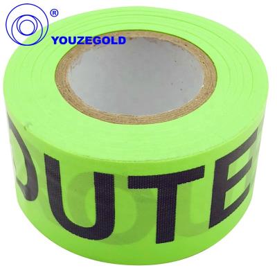 China Green PE Warning Device Caution Tape for sale