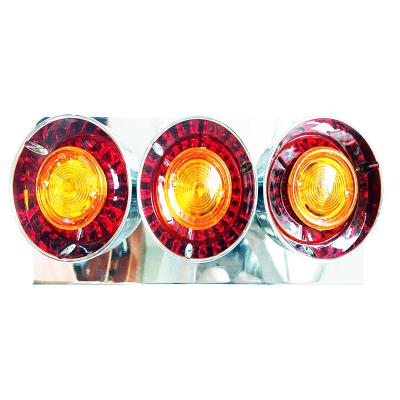 China Factory Price Universal Direct LED-High-Face Trailer Rear Tail Light Red and Yellow Three-Round for sale