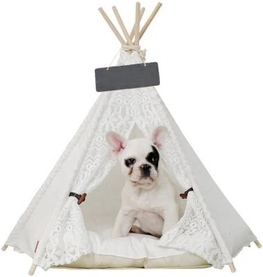 China Breathable Luxury Outdoor Pet Tent Portable Teepee Tent for Small Dogs and Cats Foldable Puppy Play House for sale