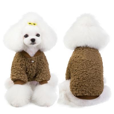 China Stocked Dog Winter Clothes Warming Sherpa Pet Jacket Dog Outfits Sweater Dog Seawtshirt for sale