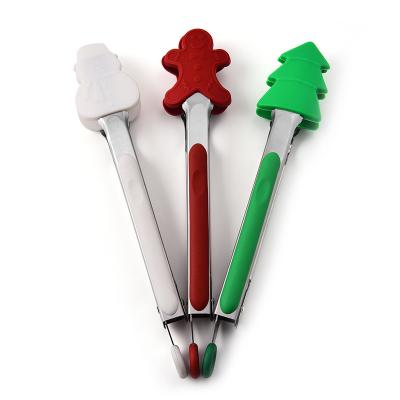 China America Design Christmas Food Tongs Salad Tongs Set Viable Hot Selling Unique Stainless Steel Food Clips for sale