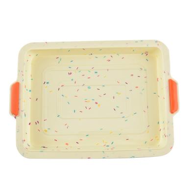 China Stocked Hot Selling Large Amazon Silicone Sheet Cake Baking Lasagna Mold Rectangular Baking Mold for sale