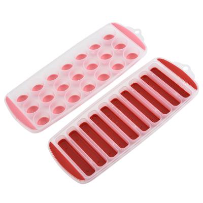 China Sustainable Easy Push And Pop Silicone Ice Stick Trays Water Bottle Ice Stick Tray for sale