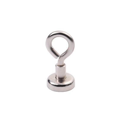 China Rare Earth Industrial Super Strong Permanent Neodymium Magnet Pot Magnetic With Round Hook for sale