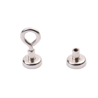 China Industrial Small Size Magnetic Neodymium Magnet Rare Earth Strong Magnet Hook Hanger Can Holding 20LBS for sale