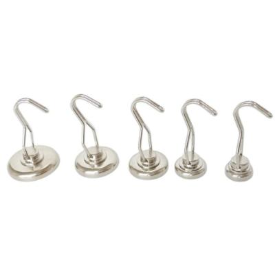 China Industrial Magnet Customize Hook Wall Mounted Magnetic Coffee Cup Hooks 360 Degree Rotation for sale