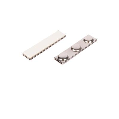 China Industrial Magnet Nickel Plated Nameplate Badge Holder Magnetic Name Tag Holder for sale