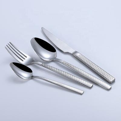 China Disposable High End Stainless Steel Knife Fork Spoon Hotel Flatware Set for sale