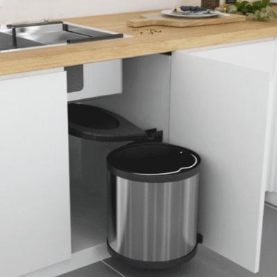 China Rolling Type Clearance Cover Trash Can Swing Behind Cabinet Door Trash Can Swing Kitchen Waste Bin Under Sink Waste Basket Household for sale