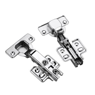 China One Way Modern Adjustable Nickel Plated Hydraulic Damping Cabinet Hinges Fixed Plate Soft Close Hinge for sale