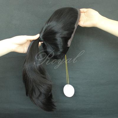 China Long Straight Layer Ponytail Kosher Wig In Qingdao Factory Brazilian Hair Jewish Wig With Full Cuticle Straight Wig for sale