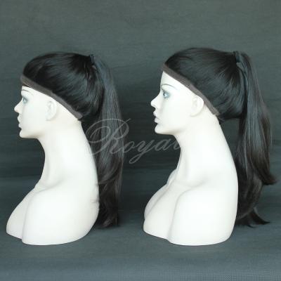 China Sports Straight Jewish European Wig Ponytail Hair Natural Color for sale