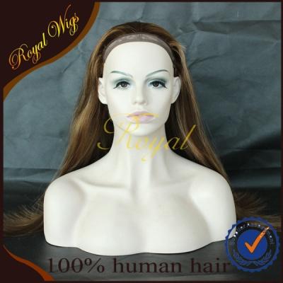 China China Hot Selling Natural Straight Long Wig Supplier Hot Selling High Quality Iband Autumn Wig Hair Band Brown Blonde Hair Wig Straight Headband for sale