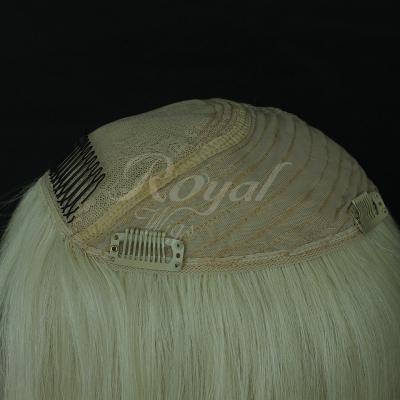 China Fall Blonde Silk Top Hat Silky Straight Wave Women's Color Silky Top Fat Lying Top for sale