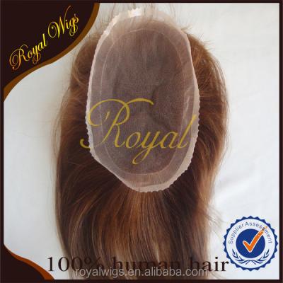 China Qingdao Natural Straight Factory Wholesale Red Wig Lace Topper High Quality for sale