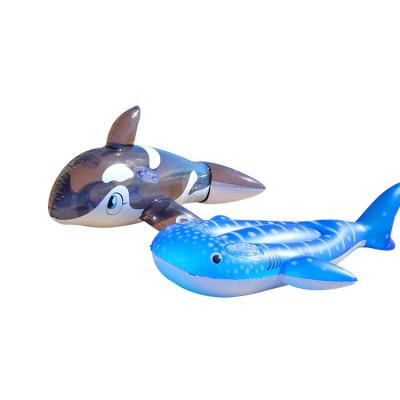 China Wholesale Cartoon Kid Children Adult Dolphin Animal Inflatable Floating Row Water Game Toy Row PVC Floating Row for sale