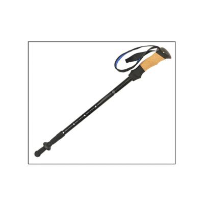 China Durable Aluminum Alloy 7075 Lock 3 Cross Section Telescopic Adjustable Walking Stick for sale