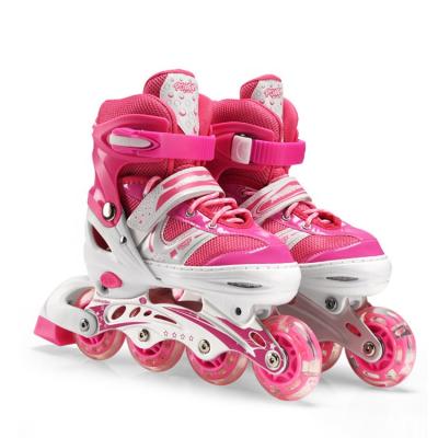 China TPR Adjustable Children's Instant Full Straight Row Single Row Roller Skates Skates Four Wheels for sale