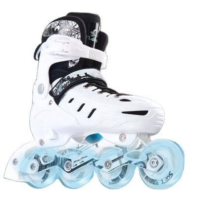 China TPR Adult Roller Stripes Skates Full Set Children Straight Row Roller Skates Beginners Adult Men And Women for sale