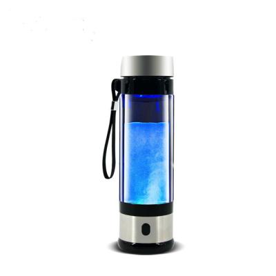 China Rich Hydrogen Water Generator Platinum Titanium Electrolytic Sheet Hydrogen ORP H2 Electrolysis Energy Hydrogen Water Ionizer Glass Bottle Refillable Mug for sale