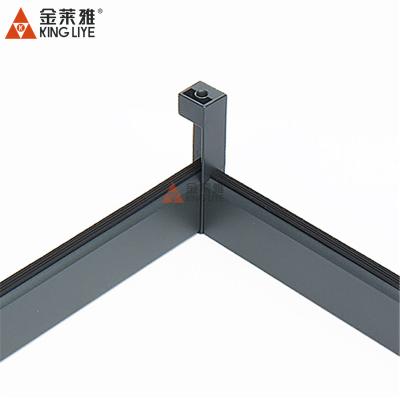 China New Style Modern Hardware Furniture Fittings Wardrobe Rail Square Aluminum Wardrobe Tube With Factory Price for sale