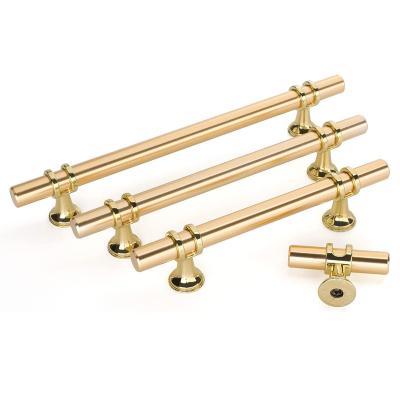 China Wholesale Modern Matte Black Kitchen Cabinet Stainless T Bar Handles Brushed Nickel Silver Gold Furniture Drawer Wardrobe Pulls for sale