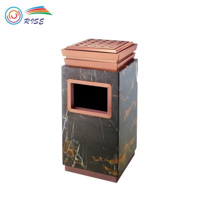 China Stored Square Shape Hotel Lobby Garbage Trash Can Supplies , Hotel And Restaurant Trash Can for sale