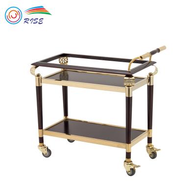 China Durable Hotel Wine Trolley Liquor Cart Wine Serving Cart Liquor Cart for Hotel Restaurant KTV for sale